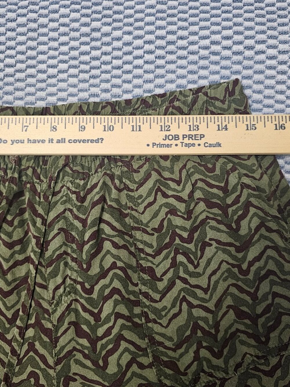 Faded Glory Military Wavy Print Joggers Elastic Waist Olive Green Size Small - Picture 5 of 7